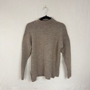 Womens Mock Neck Speckled Knit Sweater Size S
